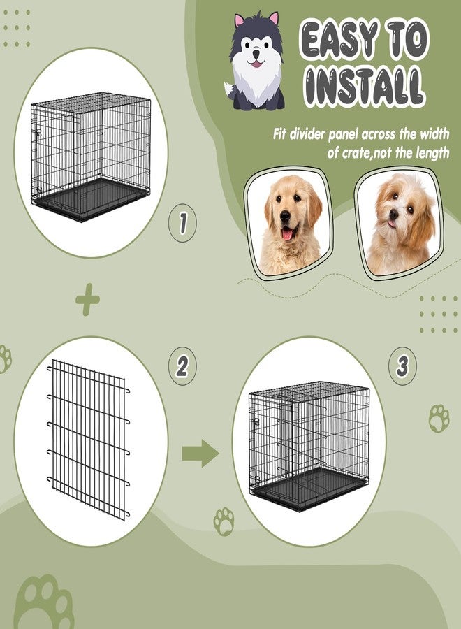 Tandefio 2 Pack Dog Crate Divider Panel for 24 Inch Crates - Adjustable Metal Pet Kennel Divider for Large, Medium & Small Dogs | Easy Installation & Secure Design (15.4 x 16.9 Inches) - Image 3